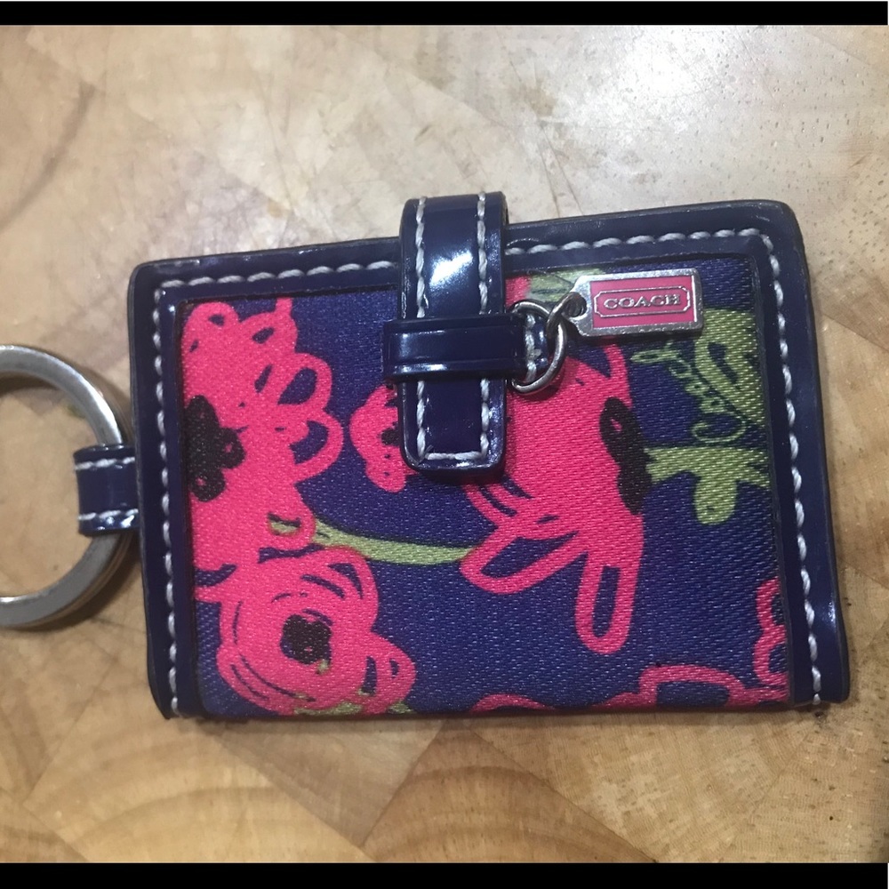 Coach photo holder keychain
